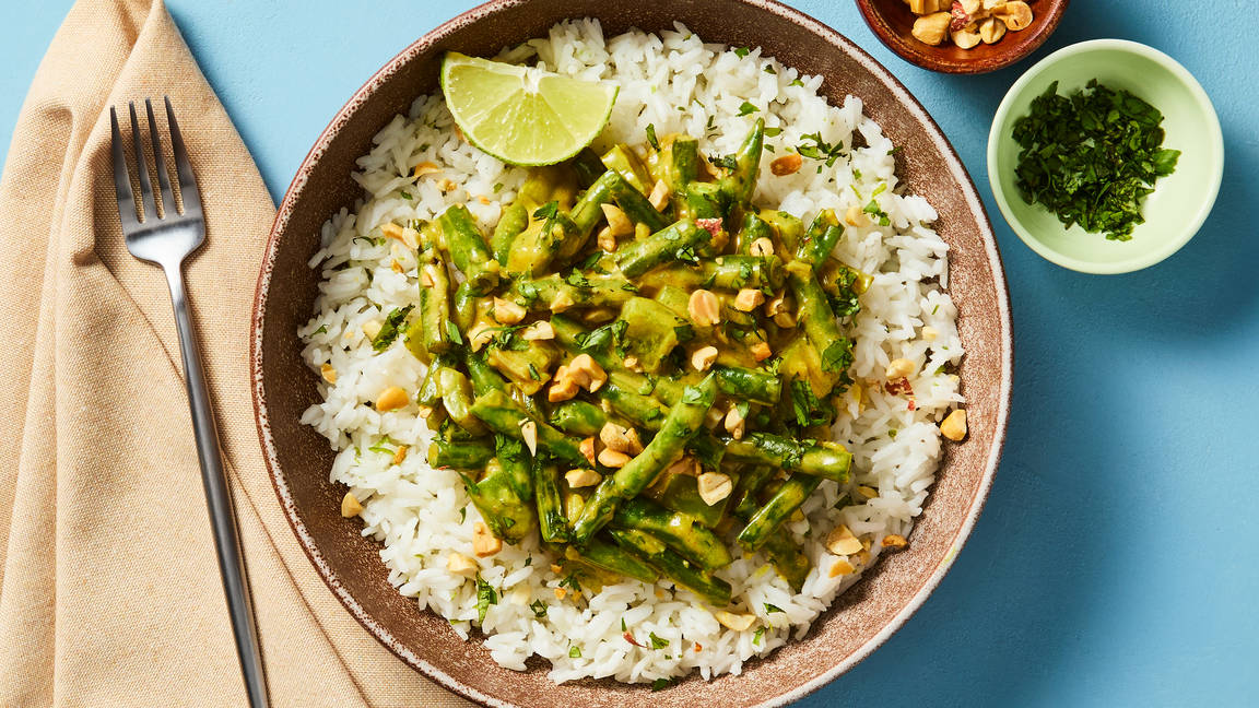 Веганский тайский кокосово-имбирный карри