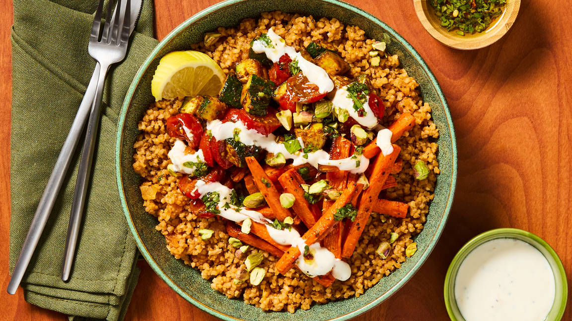 Острые тунисские булгур-боулы