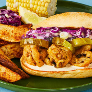 Грибные по-бои и картофель фри